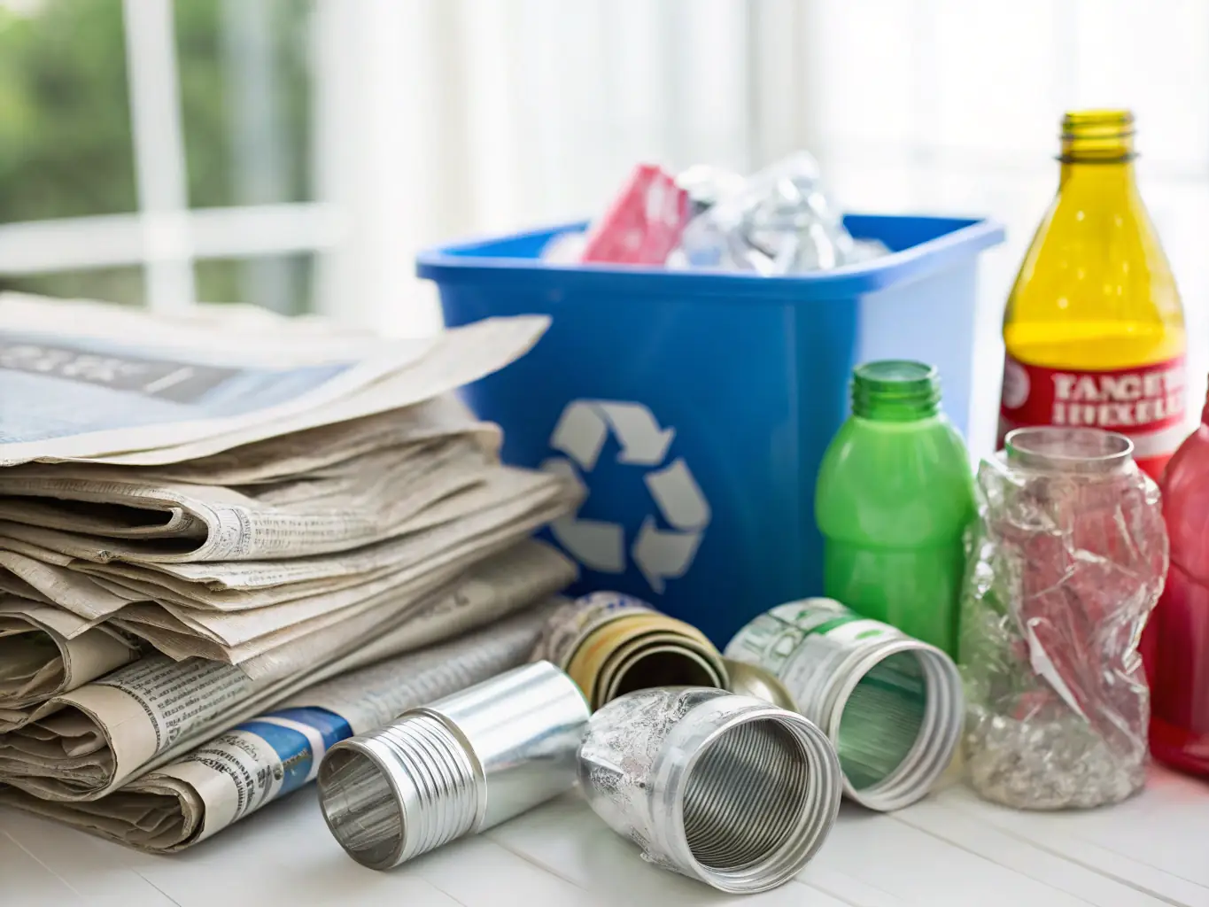 An image of various types of recyclable materials sorted and ready for disposal, emphasizing eco-friendly waste disposal methods.